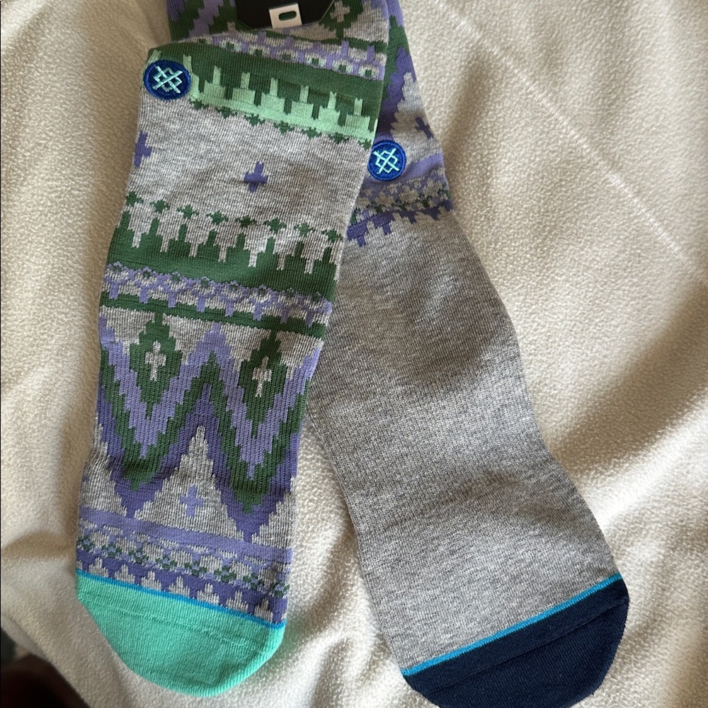Stance Mens Light Combed Cotton Crew Socks Large 9-13 Irie Isle Mix Match - Picture 5 of 5